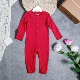 外贸大牌童装 清仓新年红长袖 连体衣纯棉喜庆拜年服男女宝长爬包脚