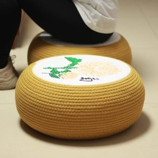 榻榻米家用垫子上蒲团坐垫地矮墩飘窗圆蒲静坐垫阳台卧室客厅中式