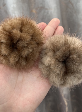 真水貂毛花朵胸针女非遗绒花胸针高端时尚精致菠萝花胸针皮草胸花