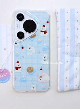 TXXC·适用华为mate70蓝格纹西高地mate60/p70pro双层imd潮pura80pro高级苹果16pro/15/14/14防摔保护套