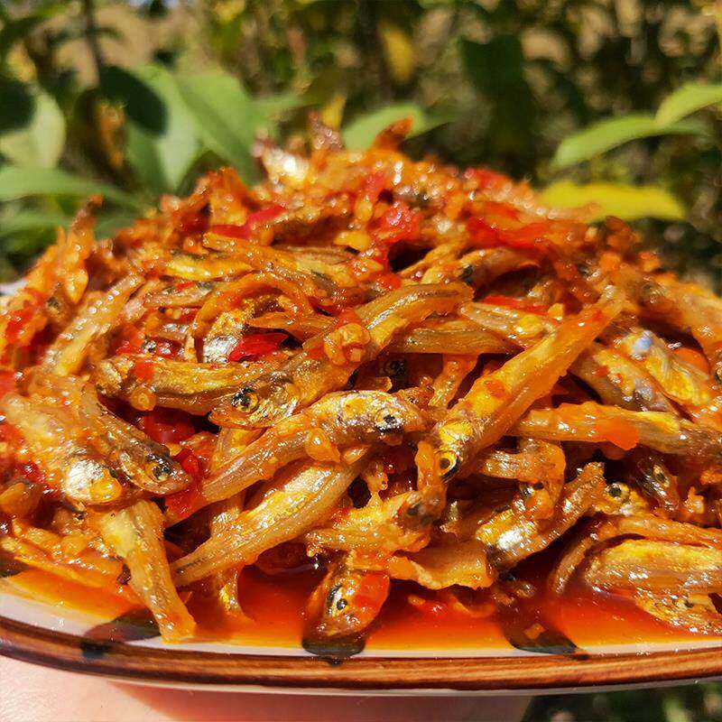 香辣小鱼干秘制小鱼仔酒糟鱼仔毛毛鱼下饭菜下酒菜即食小吃零食熟