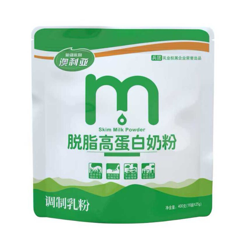 新疆澳利亚小条脱脂奶粉400g袋装