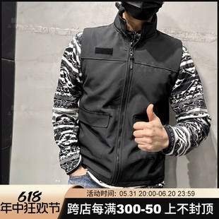 品质 工艺超n牛防风拒水加绒保暖高端立领男女情侣马甲背心 面料