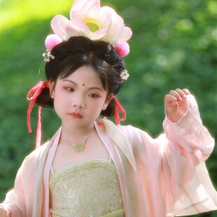 玺儿制作童装 宋 长干寺 飞机袖G 吊带背心 齐腰裙 合围