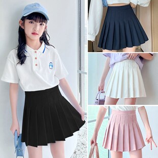 女童短裙洋气夏季 儿童运动百褶裙小女孩夏天裙 半身裙子2025B新款