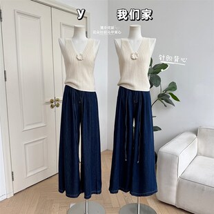 无袖 新款 甜美内搭上衣 花朵针织马甲背心女2B025夏季 清冷诧寂