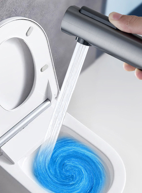 卫生间马桶伴侣冲洗喷枪增压龙头黑白灰色L厕所水箱阳台清洗小喷