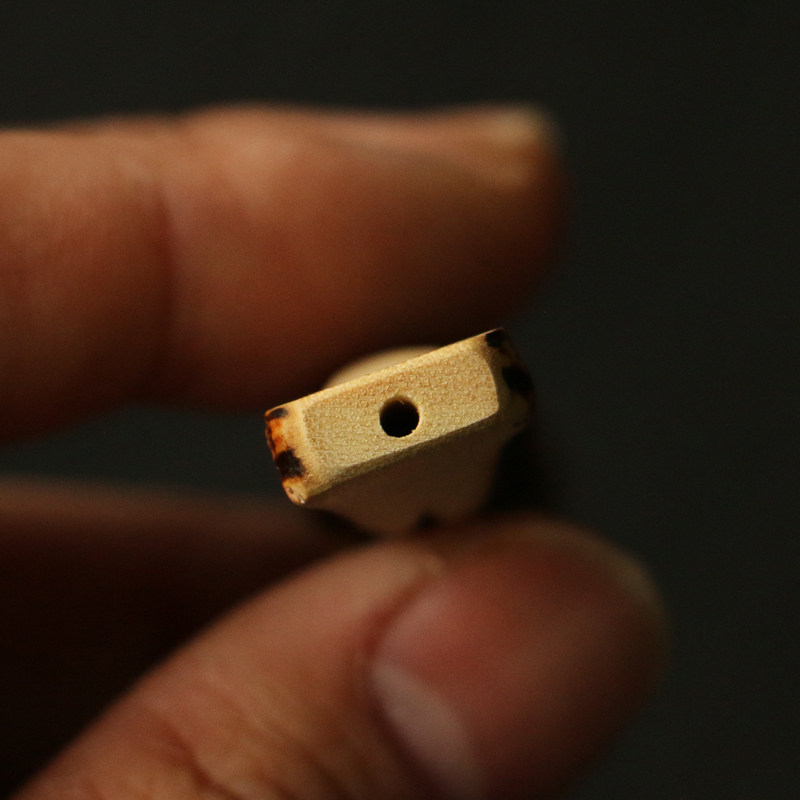 精品纯手工制作天然满钉老紫竹鞭小烟嘴手把件竹雕竹制过嘴烟具