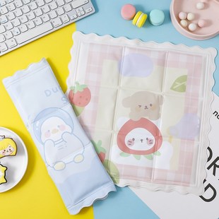 新款 迅速降温冰垫坐垫学生学校爱卡通夏天免注水凉车垫椅田野