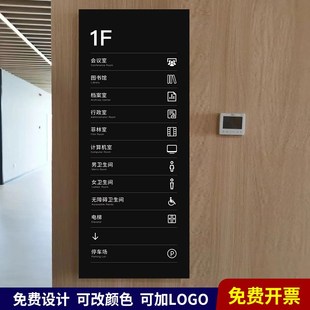 楼层索引牌指示牌公司写字楼酒店电梯高端引导牌大厅会议室洗手间
