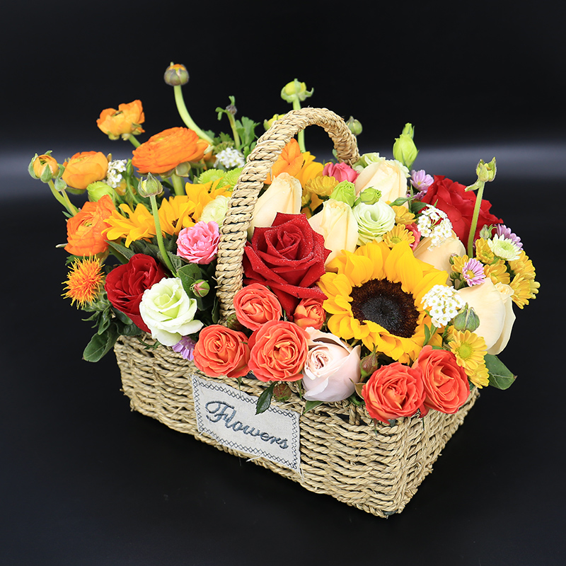 教师节手提花篮鲜花北京鲜花速递配送花向日葵同城玫瑰花生日送花