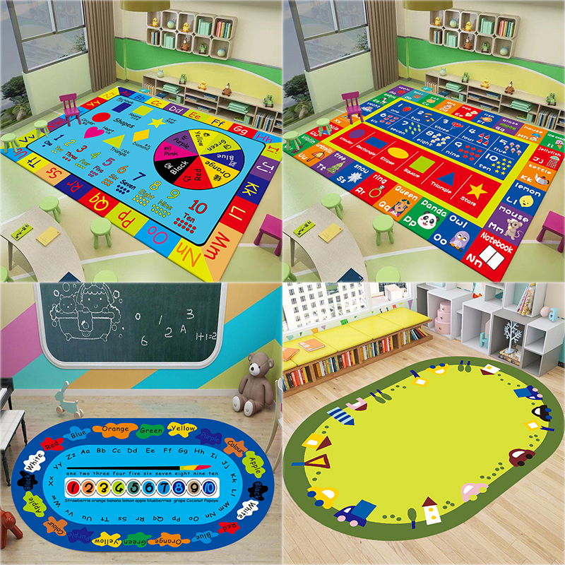 可水洗地毯幼儿园学校可爱儿童卡通地毯数字英文字母早教托管地垫