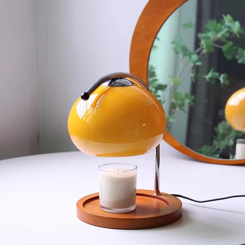 复古无火香薰蜡烛香氛融蜡灯定时调光灯卧室小夜灯床头台灯氛围灯