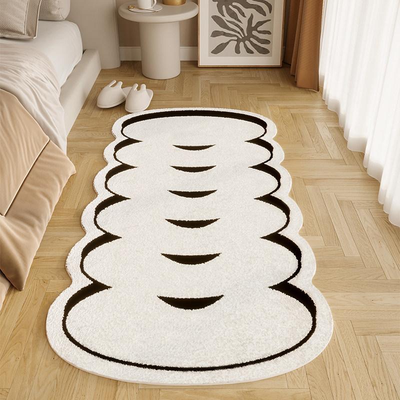 毛毛地毯卧室奶油风睡坐风房间异形氛围感长条床边毯,居家布艺,床边毯,淘宝优惠券,粉丝福利购,淘宝优惠卷