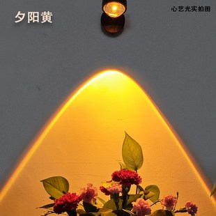 夕阳灯氛围日落灯沙发客厅背景墙装饰画壁灯走廊过道灯明暗装