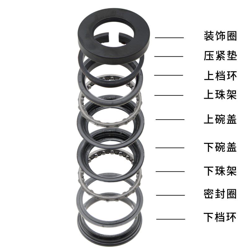 代驾电动车转向轴承碗组折叠车龙头钢碗前叉转向滚珠珠架