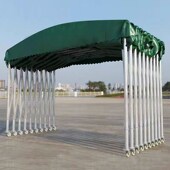 户外移动帐篷夜市活动帆布推拉雨棚折叠伸缩P防雨排档大型遮阳棚