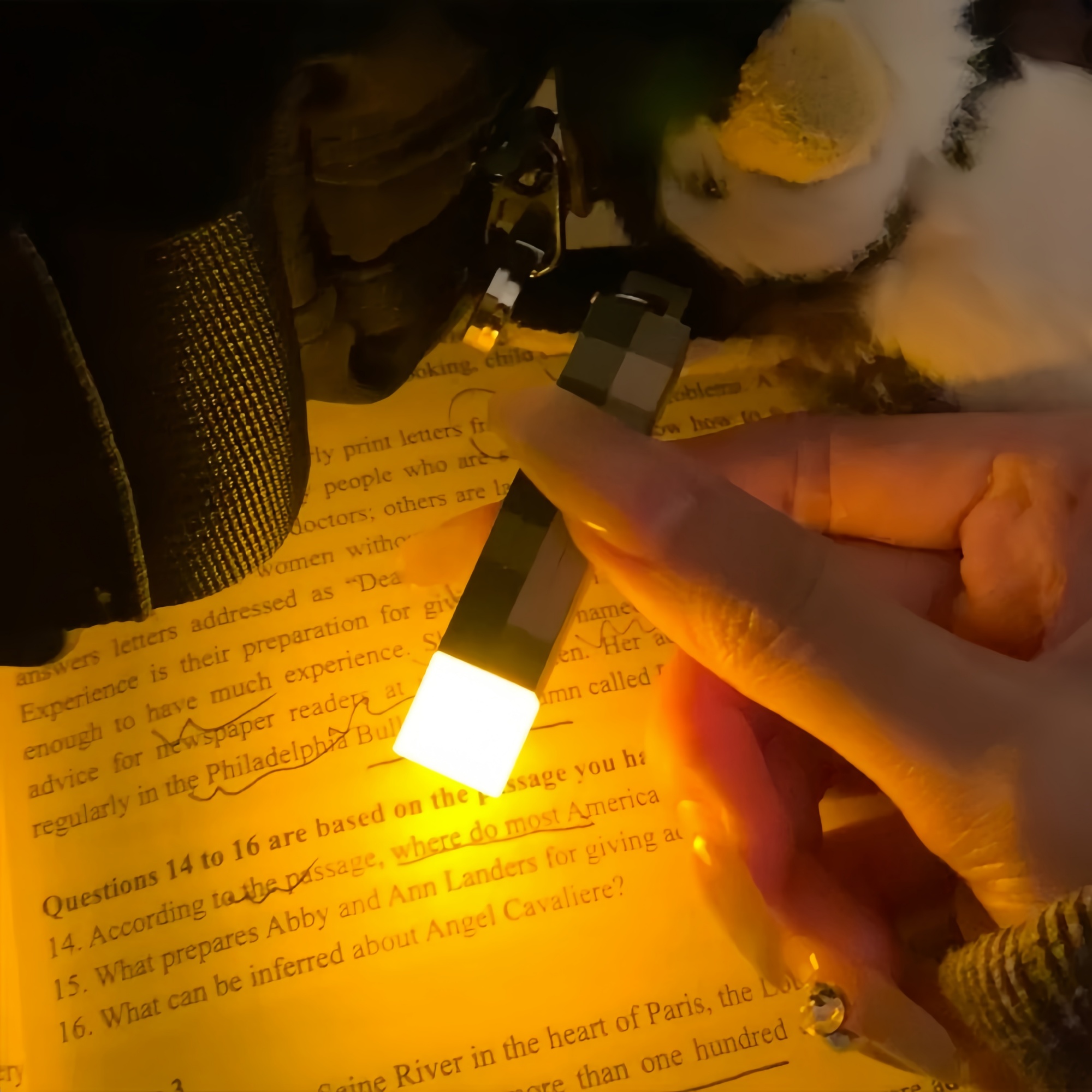 我的世界钥匙扣挂件迷你火炬火把