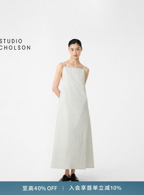 【春夏新品】STUDIO NICHOLSON女士CHRONO长款围裙式吊带连衣裙