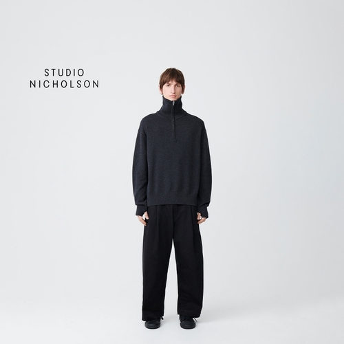 【经典款】STUDIO NICHOLSON男士垂感PUCH单褶宽松长裤牛仔裤