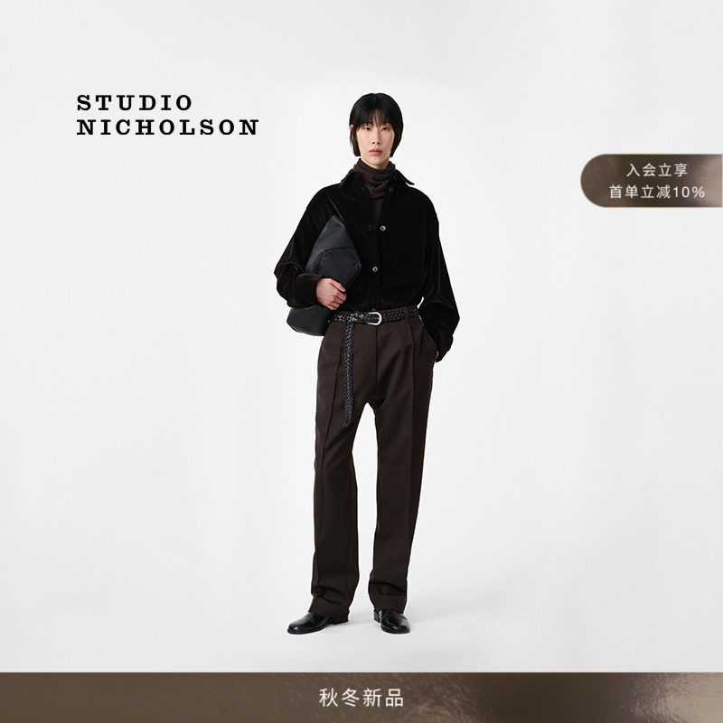 【秋冬新品】STUDIO NICHOLSON女士灯芯绒SANTINI方版衬衫夹克图片