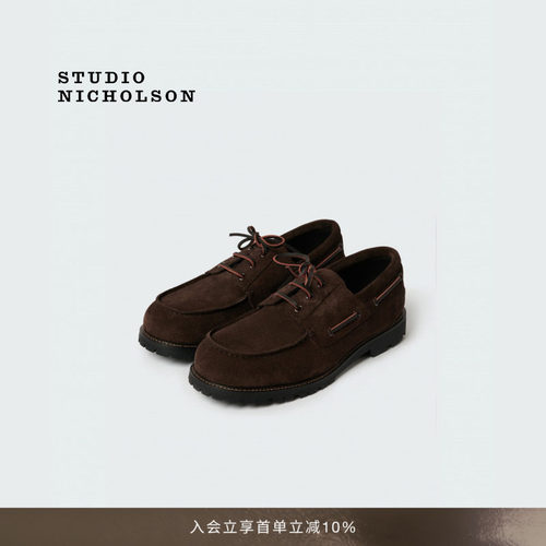【秋冬新品】STUDIO NICHOLSON男士GUSTON绒面革船鞋皮鞋
