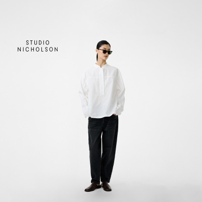 【春夏新品】STUDIO NICHOLSON女士VEGA半开襟衬衫
