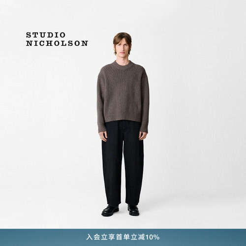 STUDIO NICHOLSON男士PAOLO阔腿裤牛仔裤