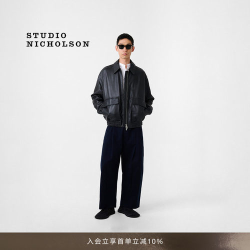 STUDIO NICHOLSON男女PISTON飞行员羊皮革夹克外套皮衣
