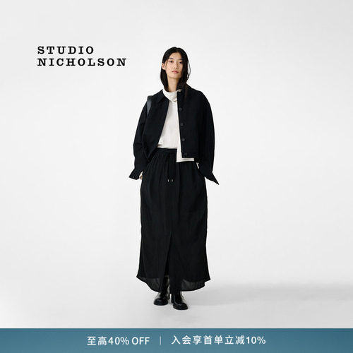【奢享特惠】STUDIO NICHOLSON女士CALDER棉麻混纺短款夹克外套