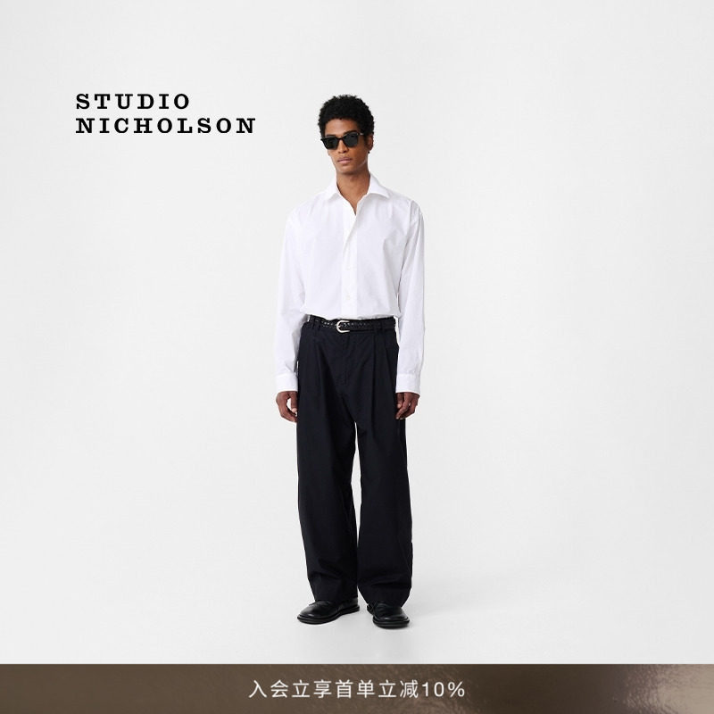 STUDIO NICHOLSON男士HAL经典棉质男士衬衫图片