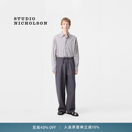 【奢享特惠】STUDIO NICHOLSON男士SONNY抽绳腰身长裤