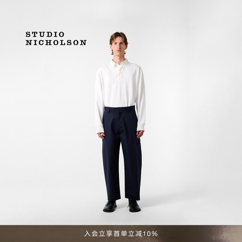 【经典甄选】STUDIO NICHOLSON男士ALYK橄榄球棉质POLO衫图片