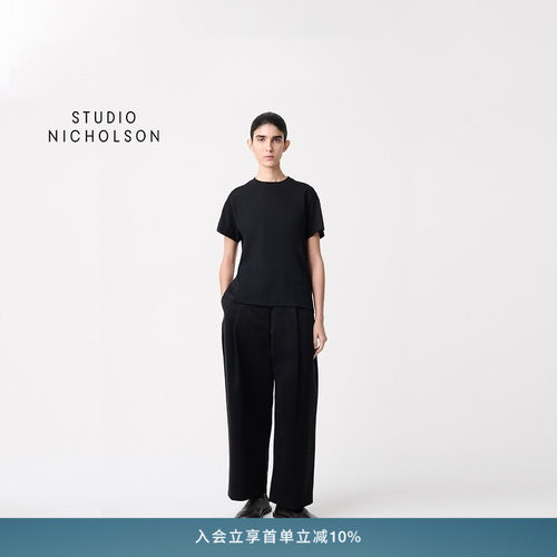 【经典款】STUDIO NICHOLSON女士DORDONI深褶宽松九分裤阔腿裤