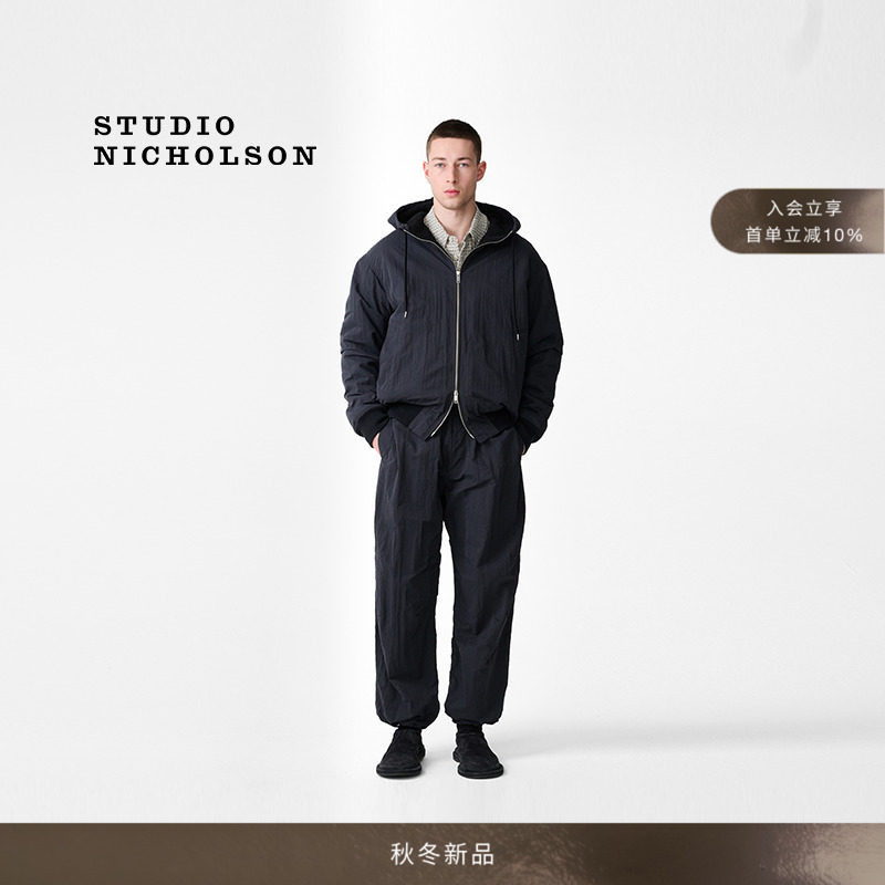 【秋冬新品】STUDIO NICHOLSON男士CARO腰带休闲长裤图片