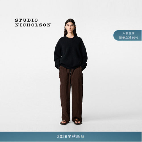 【经典甄选】STUDIO NICHOLSON男女同款LOCH12GG羊绒V领毛衣