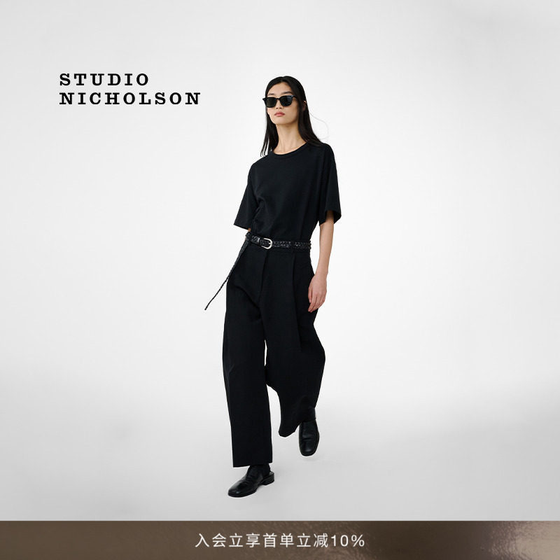 【经典款】STUDIO NICHOLSON女士纯色短袖LEE 棉质T恤宽松图片
