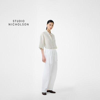 【春夏新品】STUDIO NICHOLSON女士MERLE短袖衬衫
