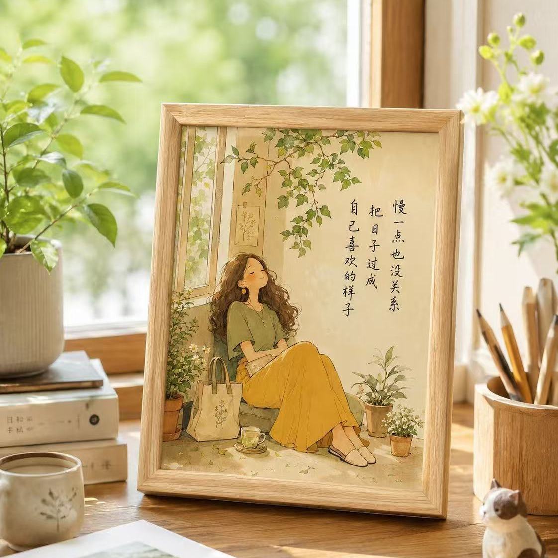 慢一点也没关系治愈系装饰相框