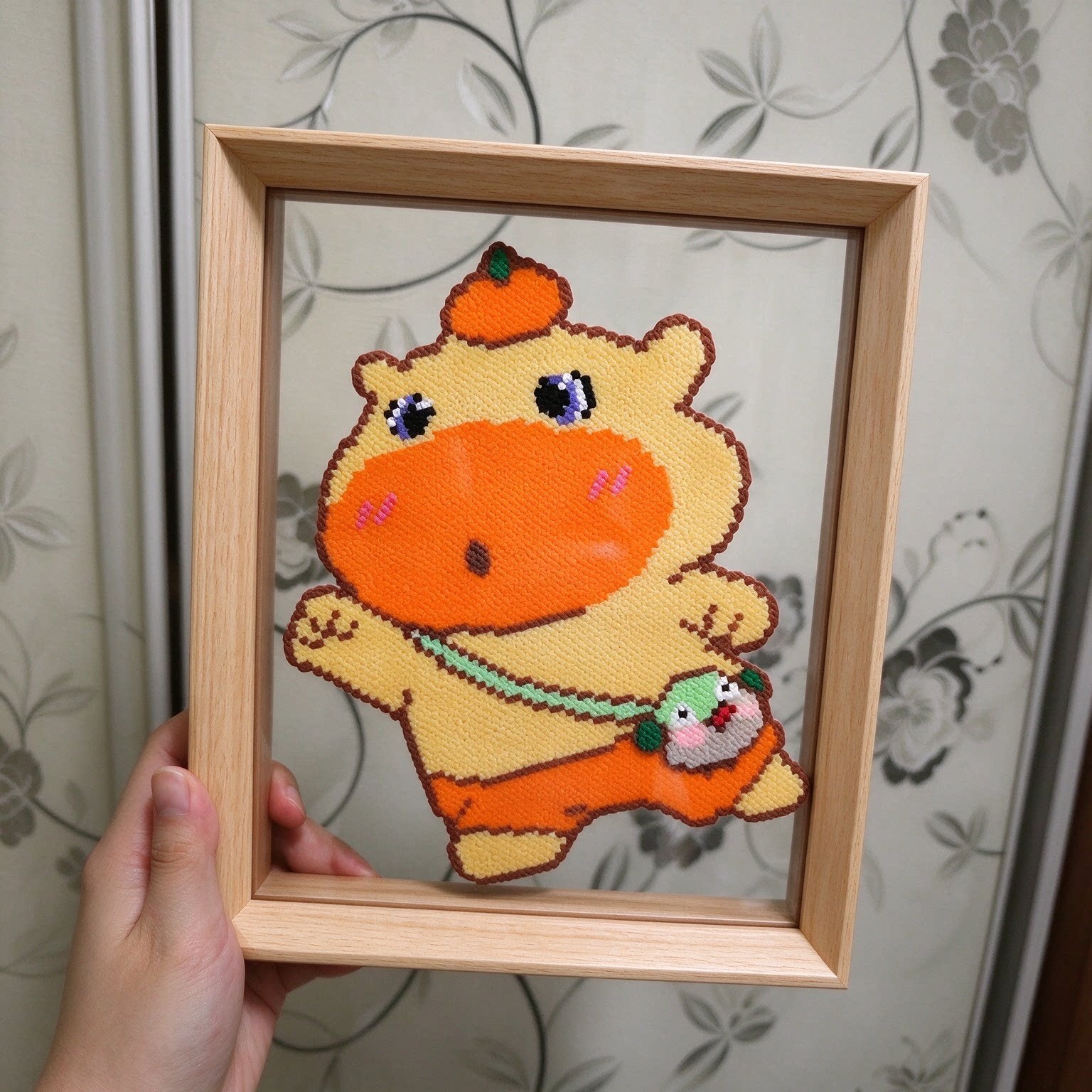 手工双面拼豆相框DIY展示收纳