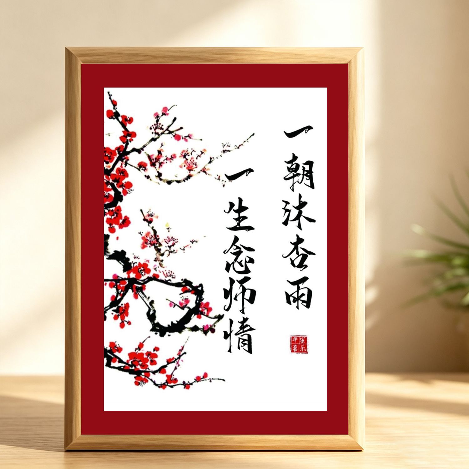 教师节定制留念书法桌面相框
