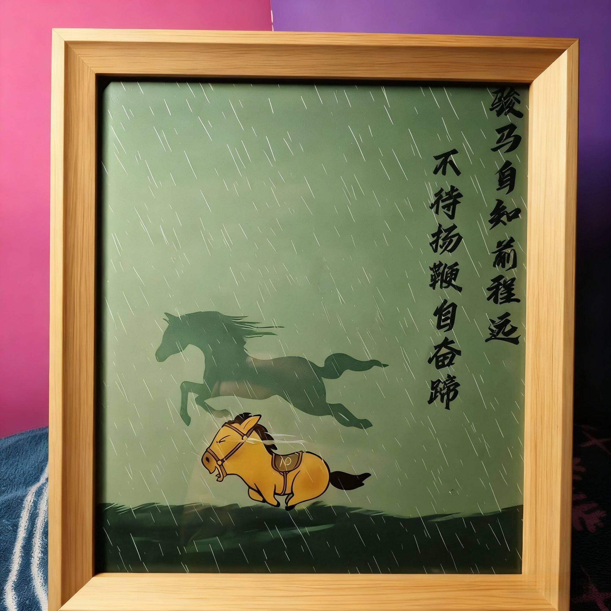 国潮相框礼物马小也小马