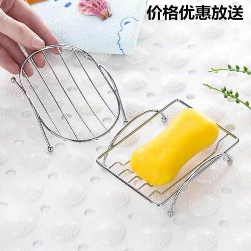 免打孔不锈钢香皂盒肥皂盒创意浴室香皂沥水家用肥皂卫生间置物架
