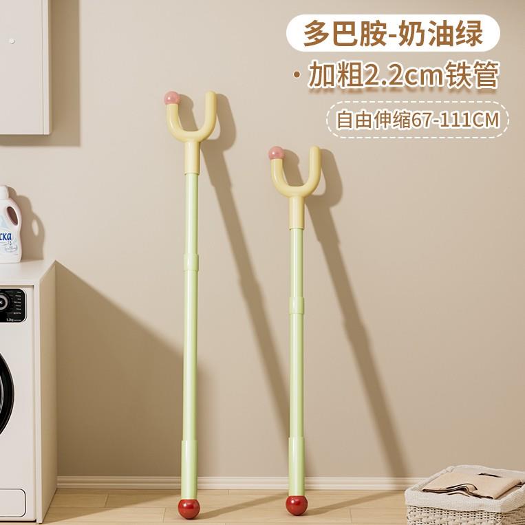 阳台晾衣杆叉子家用撑衣杆可伸缩衣架挂杆晒衣杆晾晒取衣杆晾衣服图片