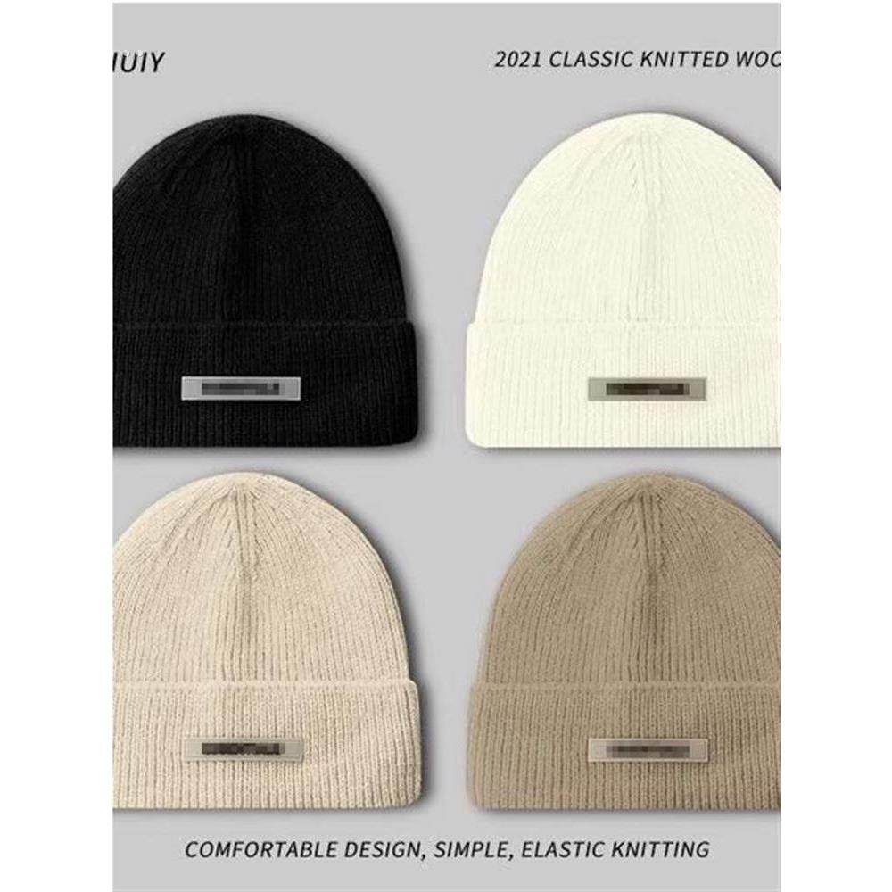 王嘉尔针织帽子男士冬款大头围毛线帽潮新款保暖显脸小头套冷帽女