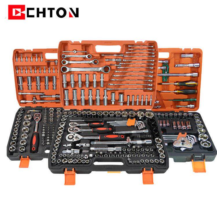 53件套组套工具小飞快速棘轮套筒批头工具汽修摩托车便携工具箱