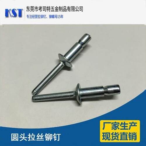 304不锈钢拉丝铆钉内锁外锁口杯型抽芯铆钉铁圆头拉丝拉钉4.8/6.4