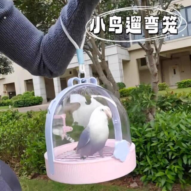 鹦鹉外出便携鸟笼迷你精致小鸟笼八哥玄凤小太阳外带鸟笼遛鸟专用