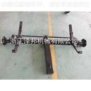 发机TPL拖车轴带弹钢电板簧减震刹备车桥厂 移动设车轴前后桥总成