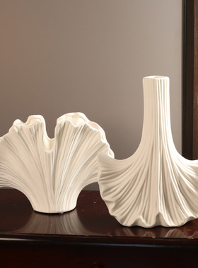 抽象银杏叶陶瓷摆件摆件客厅室内软装桌面高级感工艺品家居饰品